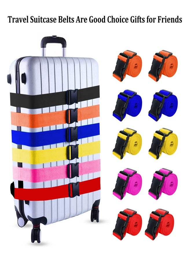 Jcpmcxs 2 Pack Suitcase Straps, Bright Color Adjustable Luggage Belts, TSA Approved (Black) - Image 5